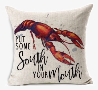 Put Some South In Your Mouth® Crawfish Pillow Louisiana - Cushion
