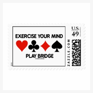 Exercise Your Mind Play Bridge Postage - Stamps