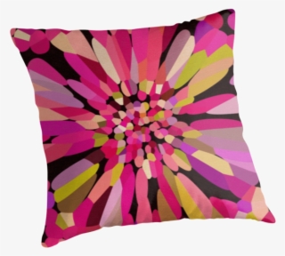 Pink Confetti Flower - Throw Pillow