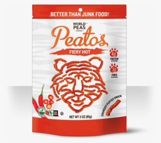 Best Flavor Fiery Hot Peatos Healthy Snack Bag - Peatos Fiery Hot