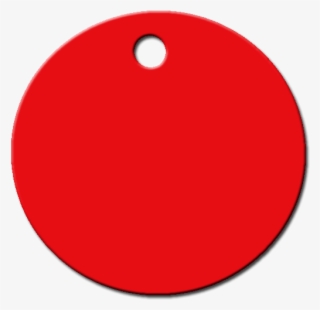 Circulo Rojo Chapa Para Perro Gato Aluminio - Red Point Transparent Background