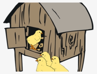 Chicken Clipart Shelter - Hen In A Pen Clipart
