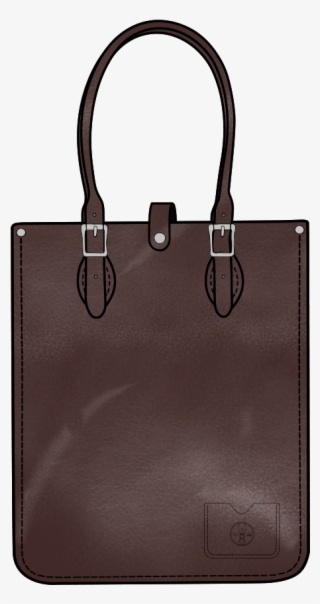 portrait tote in premium walnut leather - handbag