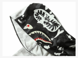 Bape 12211529 Men's Jacket Printing Hoodie Coat Shark - A Bathing Ape