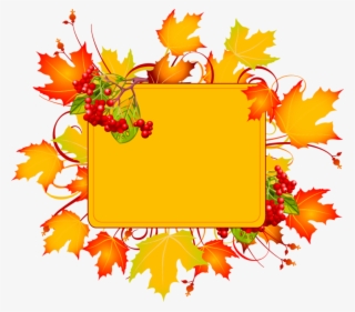 Ftestickers Autumn Fallleaves Background Template - Month Of November Clipart