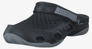 crocs swiftwater deck clog m black/light grey black - gardening shoes
