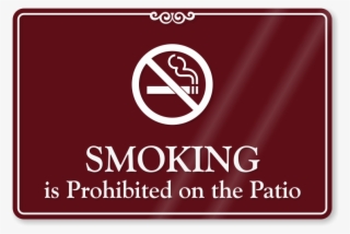 Smoking Is Prohibited On Patio Showcase Wall Sign - Sign