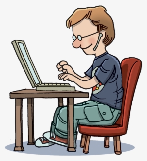 Sick Computer Png - Typing Clipart