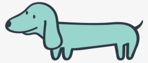 Png Library Dachshund Clipart Transparent - Cartoon Dog Transparent Png