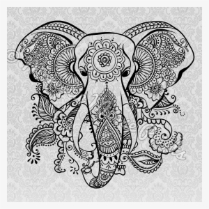 Alabama Elephant Face Outline Coloring Drawing Of Ben - Stress Relief Mandala Coloring Pages