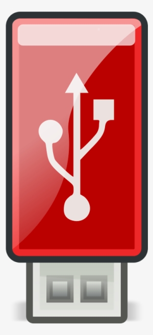 Usb Red Tango Style - Red Usb Icon Png