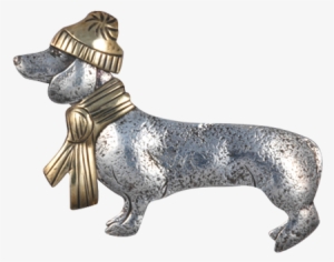 Dachshund W/ Winter Hat Pin