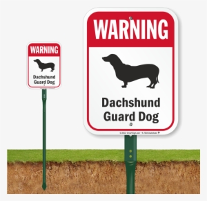 warning dachshund guard dog lawnboss™ signs - dont pick flowers signage