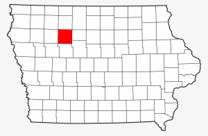 Map Of Iowa Highlighting Pocahontas County - Okoboji Iowa On Map