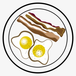 Fried Egg Clipart High Resolution - Bacon And Eggs Clipart