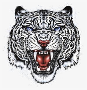 White Tiger Head Stock Transfer - White Tiger Head Png