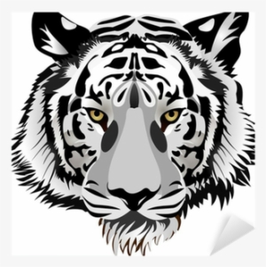Vector Sticker • Pixers® • We Live To Change - White Tiger Face Throw Blanket