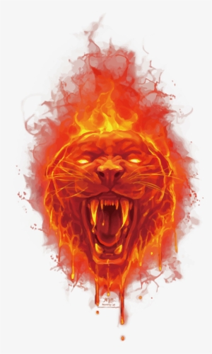 Tiger Fire Euclidean Vector - Fire Lion Transparent
