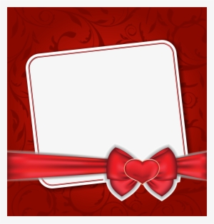 Transparent Frame With Heart - Love Photo Frame Scrapbook Png