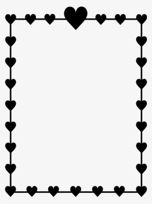Frame Svg Jpeg - Heart Border Black And White Clipart