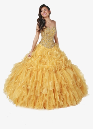 Gown Clipart Yellow Dress - Quinceanera Dresses Disney