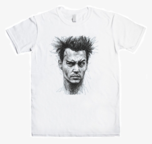Johnny Depp Sketch T-shirt - Vince Low Johnny Depp