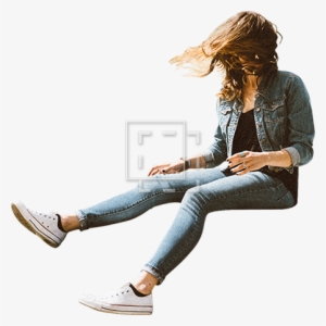 Girl Sitting In Breeze - Png Image Hd Girl Sit