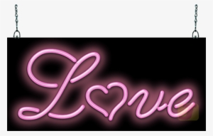 Love Neon Sign - Neon Sign Png Love