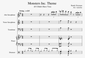 Monsters Inc Theme Sheet Music For Alto Saxophone Tenor - Sheet Music