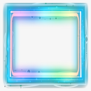 Mq Blue Neon Frame Frames Border Borders