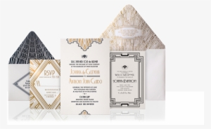 Art Deco Luxury Wedding Invitation Suite - Art Deco Design Layout