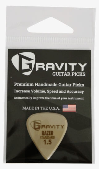 gravity picks gold series razer standard guitar pick - triangle