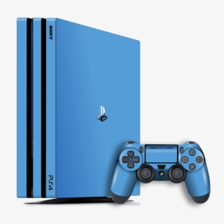 Playstation 4 Pro Ps4 Pro Sky Blue Gloss Glossy Skin - Gold Diamond Ps4 Pro