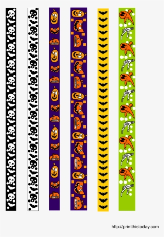 Free Printable Halloween Washi Tape Set 1 Pegatinas, - Pattern