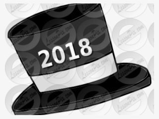 Hat Clipart New Year's - Label