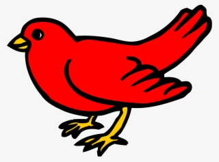 Red Small Bird Clipart Png - Red Bird Clipart
