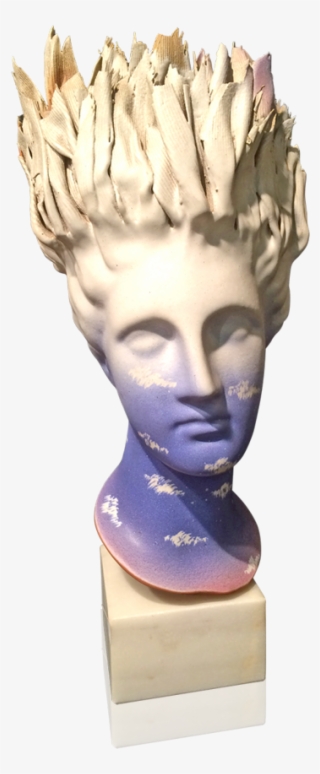 Greek Surrealist Ceramic Sculptured Celestial Head - Bust