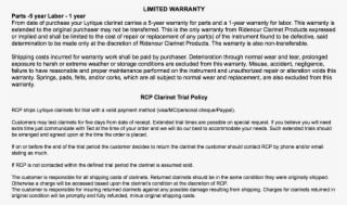Limited Warranty Parts -5 Year Labor - Parts Warranty Policy