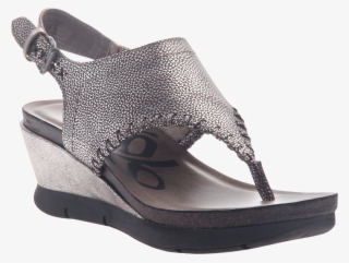 Womens Thong Wedge Sandal Meditate In Silver - Sandal