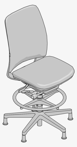 Stl-knit Bk, No Arms, Glides - Office Chair