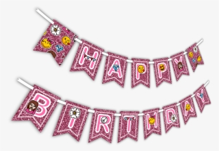 Girl Pink Glitter Emoji "happy Birthday" Party Banner - Cheers To 30 Years Banner