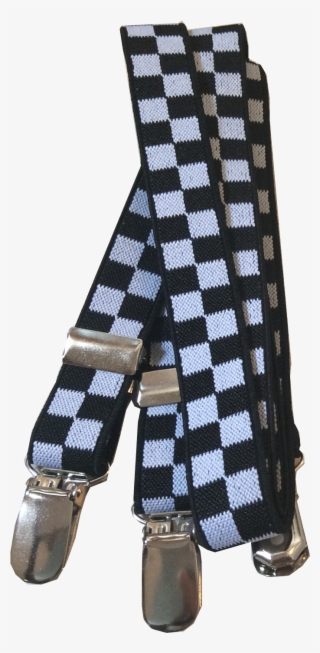 Black & White Checkered Suspender - Tartan