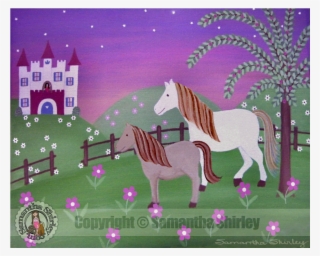 Royal Pastures Princess Castle Horses Girls Kids Wall - Child