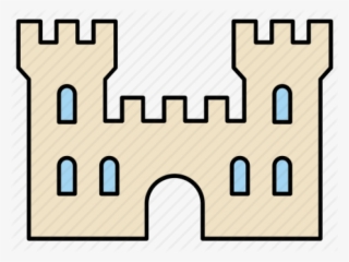 Fortress Clipart Medieval Castle Wall - Outline Of Castle
