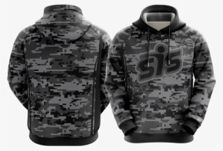 Smash It Sports Hoodie Black And White Camo - Sweater