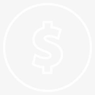 Dollar Icon White - Vector Graphics