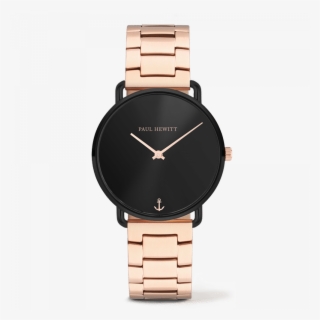 Black And Rose Gold Watch