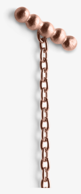chain earring with ball row - chain