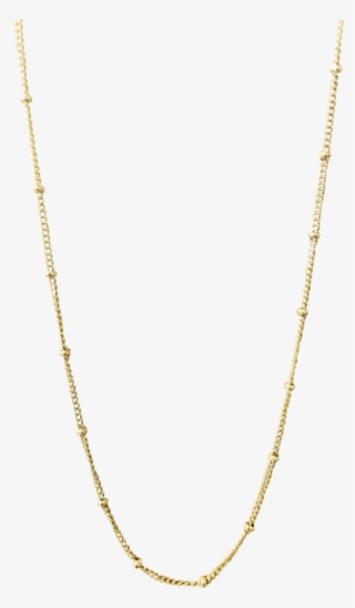 Love Lockets Yellow Gold Short Fine Ball Chain 50cm - Necklace