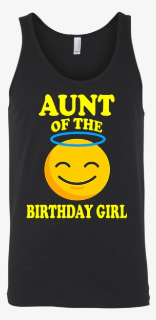 aunt of the birthday girl angel emoji canvas unisex - smiley